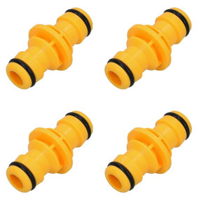 2 Way Male Straight Garden Hose Water Pipe Connector Fast Joiner Coupler 4pc