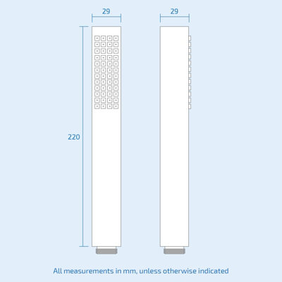 2 WAY SQUARE CONCEALED THERMOSTATIC MIXER VALVE HAND HELD SHOWER HEAD ROSE - 9