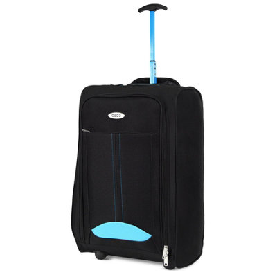 2 Wheel Lightweight Travel Trolley Hand Cabin Bag (Blue)