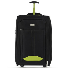 2 Wheel Lightweight Travel Trolley Hand Cabin Bag (Green)