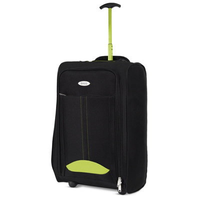 2 Wheel Lightweight Travel Trolley Hand Cabin Bag (Green)