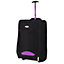 2 Wheel Lightweight Travel Trolley Hand Cabin Bag (Purple)