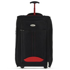 2 Wheel Lightweight Travel Trolley Hand Cabin Bag (Red)