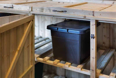 2 Wheelie Bin/8 Recycle Box Store - L80.4 x W378 x H120 cm - Timber