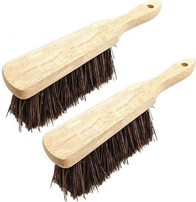 2 X 10.5" Stiff Bass Hand Brush Scrubbing Wooden Bristles Indoor Outdoor New