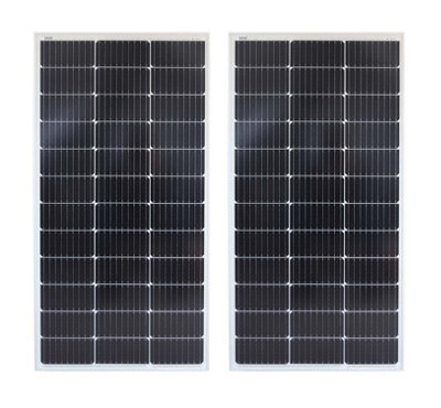 2 x 100w Mono Solar Panels - 200w Total