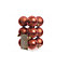 2 x 12 Autumn Red Christmas Tree Baubles