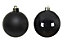 2 x 12 Black Christmas Baubles 6cm Shatterproof Tree Ornaments Shiny Matt Decoration