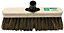 2 X 12" Broom Head Wooden Hard Yard Garden Sweeping Cleaning Brush Bristle Stiff