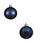 2 x 12 Midnight Blue Christmas Baubles Shatterproof Luxury Tree Decorations 6cm Blue