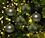 2 x 12 Moss Green Christmas Baubles 6cm Shatterproof Tree Ornaments Shiny Matt Decs