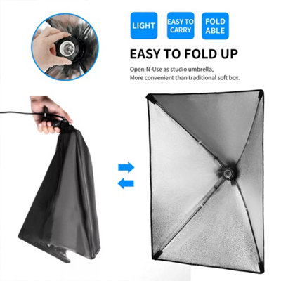 X 150W Softbox Lighting Kit Video Photo Soft Box Continuous