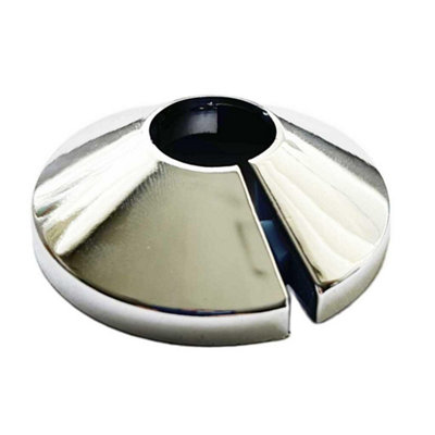 2 x 18mm Radiator Pipe Cover Chromed PVC Plastic Collar Rose