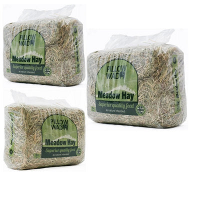 2 x 1KG Fresh Meadow Hay Natural Feed Dried Grass For Small Animals