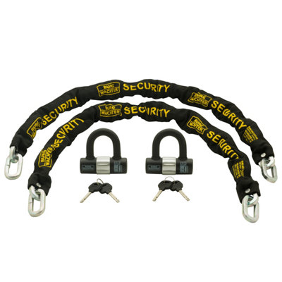 2 X 1M HEAVY DUTY CHAIN AND 2 U-LOCK