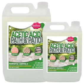 2 x 2.5 Litres Garden Acetic Acid Vinegar Strong Concentrated Outdoor Cleaner