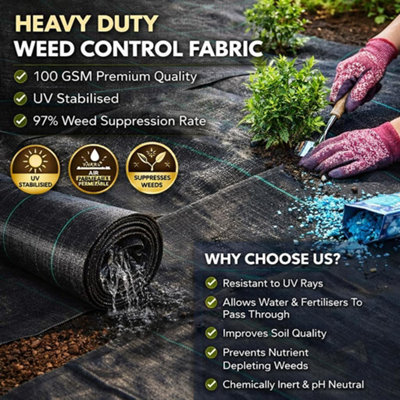 Agfabric 10 ft. x 300 ft. Landscape Fabric Ground Cover Weed Barrier for Weeds Block in Raised Garden Bed GC3010300BF - The Home Depot