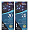 2 x 20 Blue LED String Lights Battery Operated Christmas Lights Clear Cable 1.9M