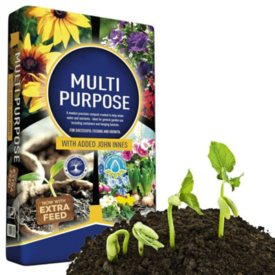 2 x 20 Litre (2 x 20 Litres) John Innes Gardening Soil Multi Purpose Compost For Planting Promotes Rooting For Fast Establishment