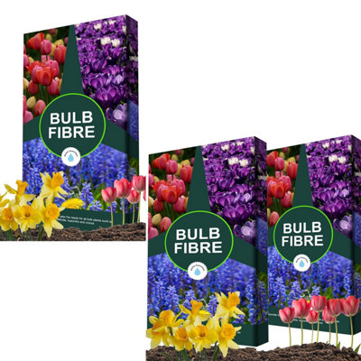 2 x 20 Litre Bulb Fibre Compost With Improved Water Retention For Tulips, Daffodils, Hyacinths & Crocus