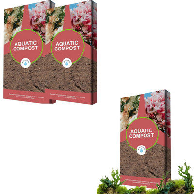 2 X 20 Litres Nutrient-Rich Aquatic Compost With Loam & Grit For Floating, Submerged & Marginal Water Plants