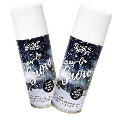 2 x 200ml Spray On Artificial Snow Perfect For Christmas Trees ...