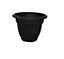 2 x 20cm Black Colour Round Bell Plant Pot Flower Planter Plastic Garden Pot