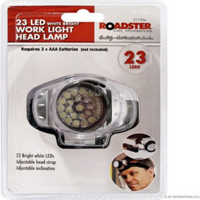 2 X 23 Led Head Work Light Lamp Torch Flashlight Fishing Adjustable Strap Bright