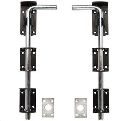 2 x 24" STABLE DROP BOLT DOOR GATE GARAGE SHED PADBOLT
