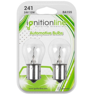 2 x 241 24V 21W Brake & Tail Indicator Fog Lamp Truck Lorry Bayonet ...