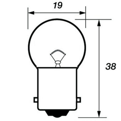 2 x 245 12V R10W Car Sidelight Tail Number Plate Bayonet Light Bulbs BA15S
