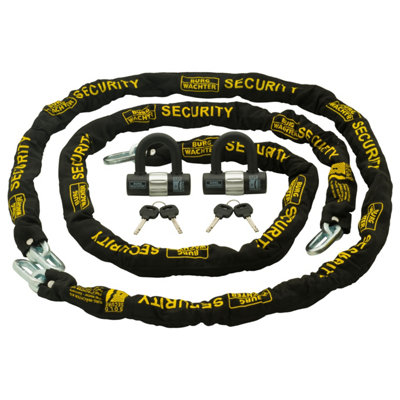 2 x 2M HEAVY DUTY CHAIN AND 2 U-LOCK