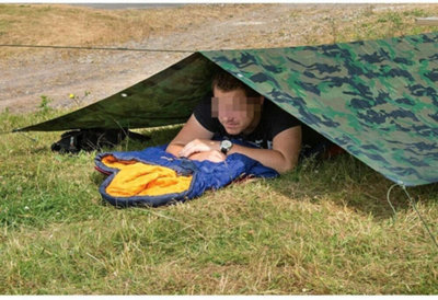 2 x 3 m Tarpaulin Cover - Camo 85GSM - Waterproof - 3