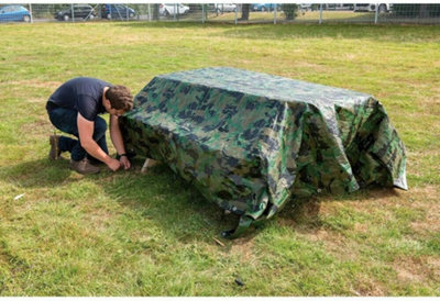 2 x 3 m Tarpaulin Cover - Camo 85GSM - Waterproof - 4