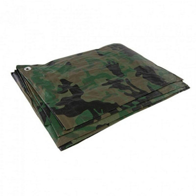 2 x 3 m Tarpaulin Cover - Camo 85GSM - Waterproof - 5