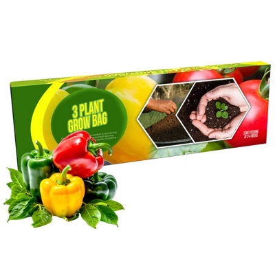 2 x 3 Plant Grow Bag With Balanced Nutrients Organic Fertiliser Perfect For Growing Fruit & Vegetables