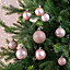2 x 30 Blush Pink Christmas Tree Baubles