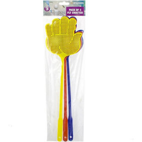 2 X 3Pc Fly Swatters Swat Bug Mosquito Wasp Swatter Long Handle Indoor Outdoor