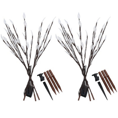 Leaf branch store solar garden lights