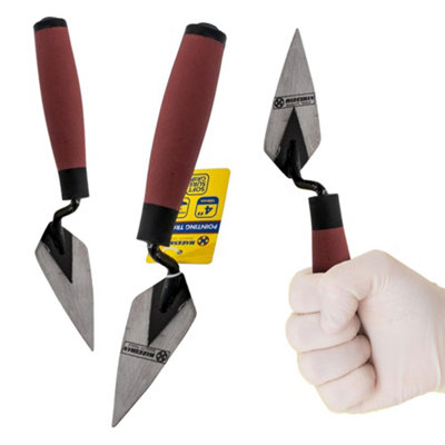 2 X 4" Pointing Trowel Handle Soft Grip Brick Jointer Bricklayer