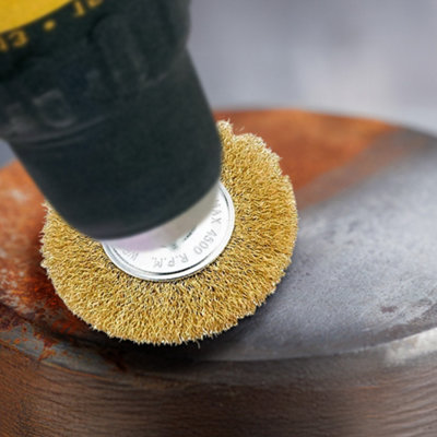 2 X 4" Rotary Steel Wire Wheel Brush Drill Polishing Set Tool For Rust Removal