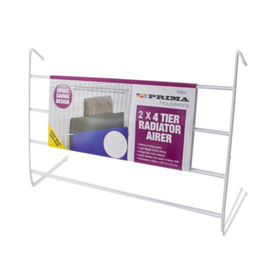 2 x 4 Tier Radiator Airer Dry Clothes Indoor Drying Hanging Rack Hang ...
