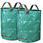 2 x  400L Round Garden Waste Bag - Heavy Duty Reinforced Refuse Sack