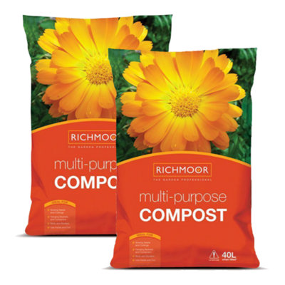 2 x 40L Richmoor Multi Purpose Compost Garden Plants Potting Soil
