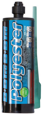 2 x 420ml TUBES - CHEMICAL ANCHOR POLYESTER -BIS-P INJECTION MORTAR RESIN