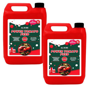 2 x 5 Litre Concentrated Tomato Feed Nutrient Packed For Tomatoes, Peppers, Cucumbers & Aubergines