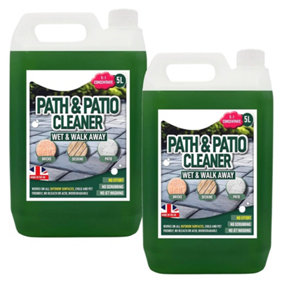 2 x 5 Litre Patio, Path & Driveway Cleaning Solution Removes Stains
