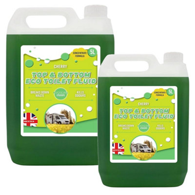 2 x 5 Litre Top & Bottom Chemical Rinse Fluid Toilet Cleaner