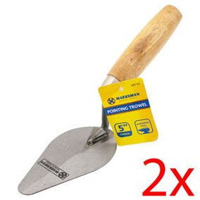 2 X 5" Pointing Trowel Wooden Handle Brick Jointer Tuck Bricklayer Bricklaying