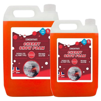 2 x 5L Cherry Snow Foam Super Thick Vehicle Cleaning Foam Extremely Powerful & Easy To Use